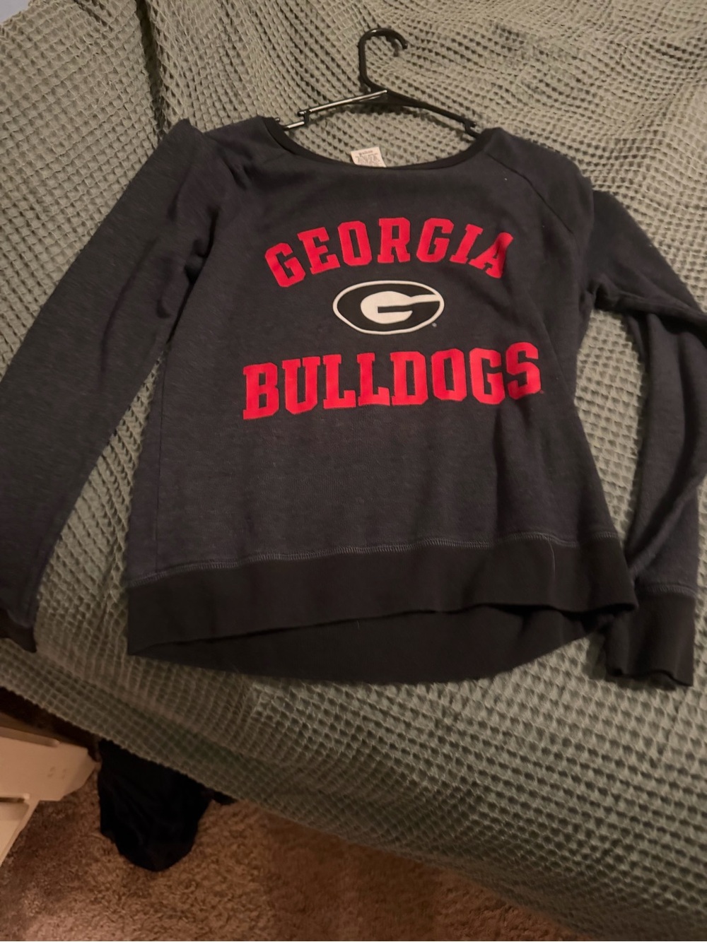 Georgia Bulldogs Women's Navy Crewneck Pullover Sweatshirt
